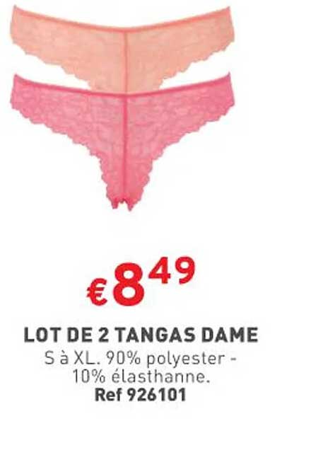 lot de 2 tangas dame