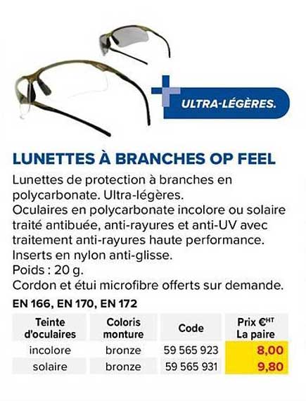 lunettes à branches op feel