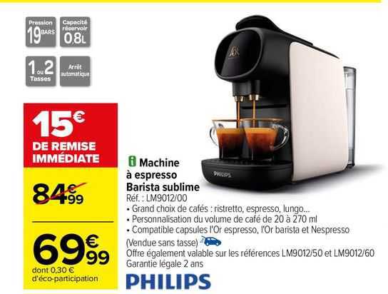machine à espresso barista sublime philips