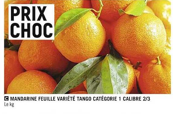 mandarine feuille variété tango