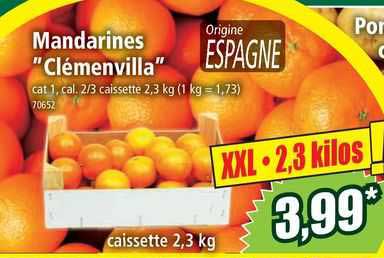 mandarines "clémenvilla"