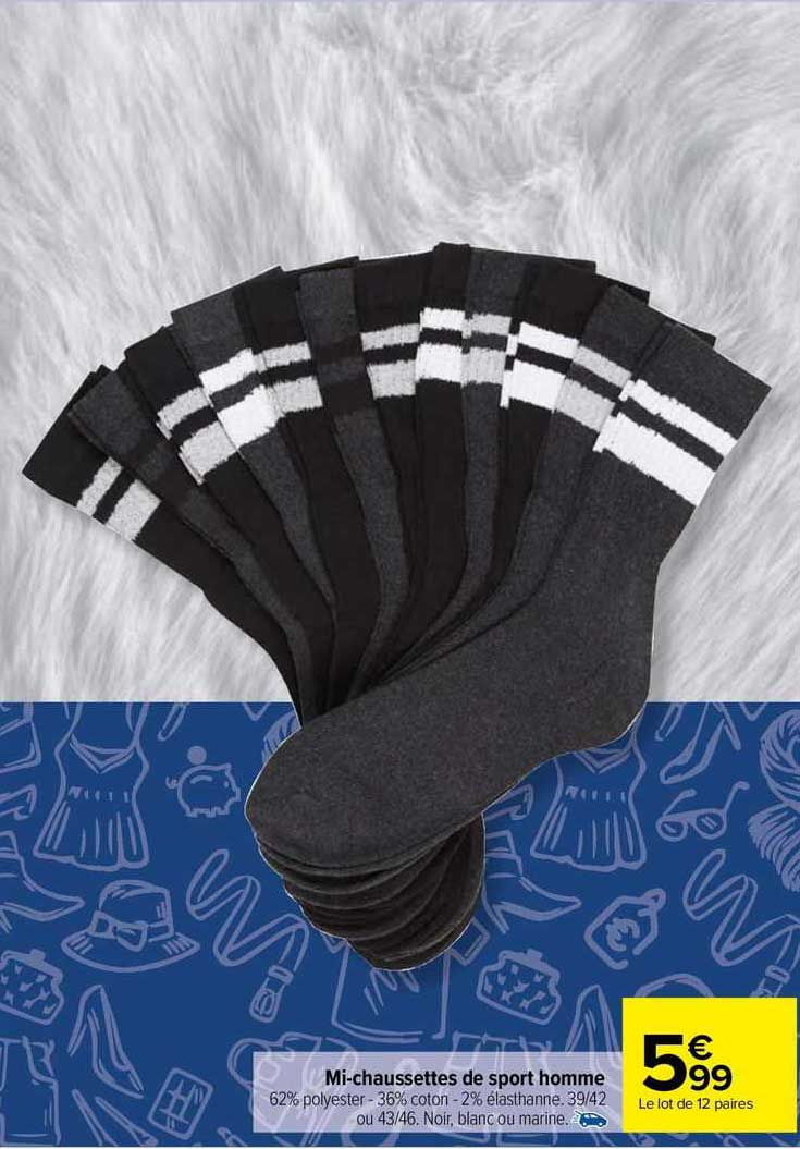 mi-chaussettes de sport homme