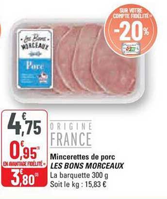 mincerettes de porc les bons morceaux