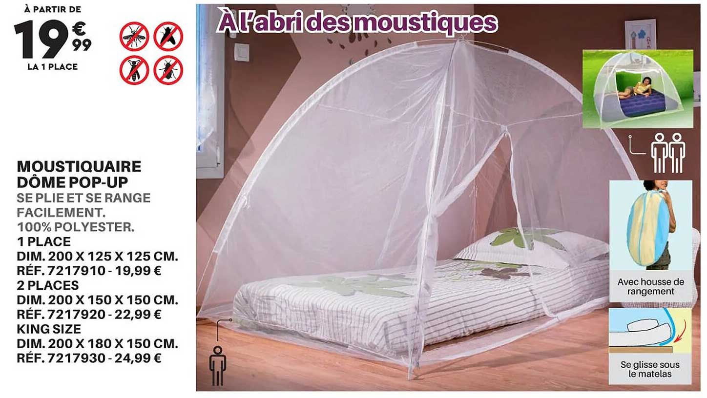 moustiquaire dome pop-up