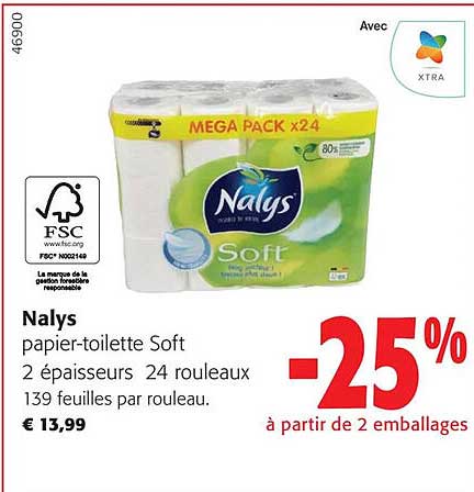 nalys papier-toilette soft