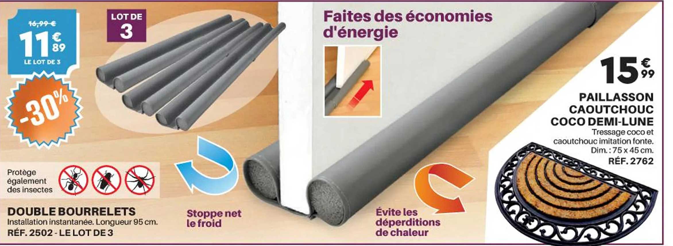 paillasson caoutchouc coco demi-lune