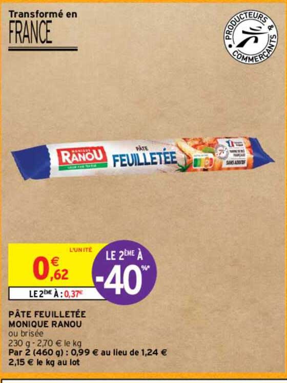 pâte feuilletée monique ranou