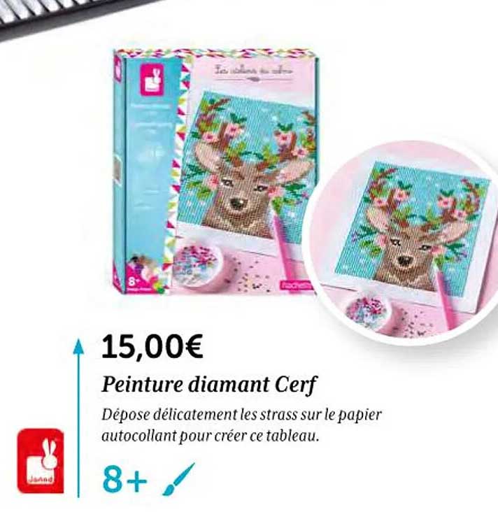 peinture diamant cerf