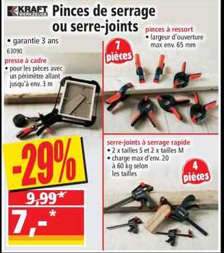 pinces de serrage ou serre-joints kraft werkzeuge