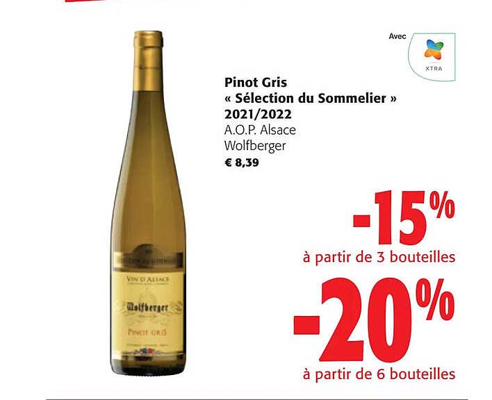 pinot gris «sélection du sommelier» 2021/2022 a.o.p. alsace wolfberger