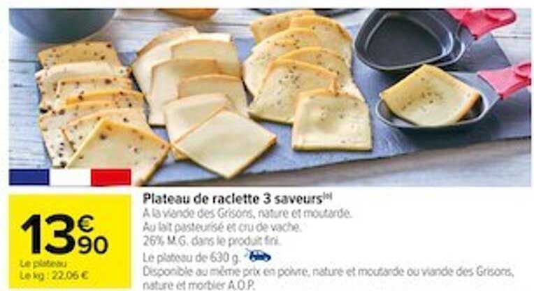 Plateau De Raclette 3 Saveurs