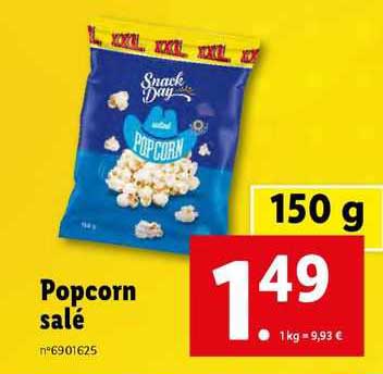 popcorn salé snack day