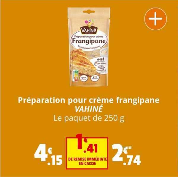 préparation pour crème frangipane vahiné