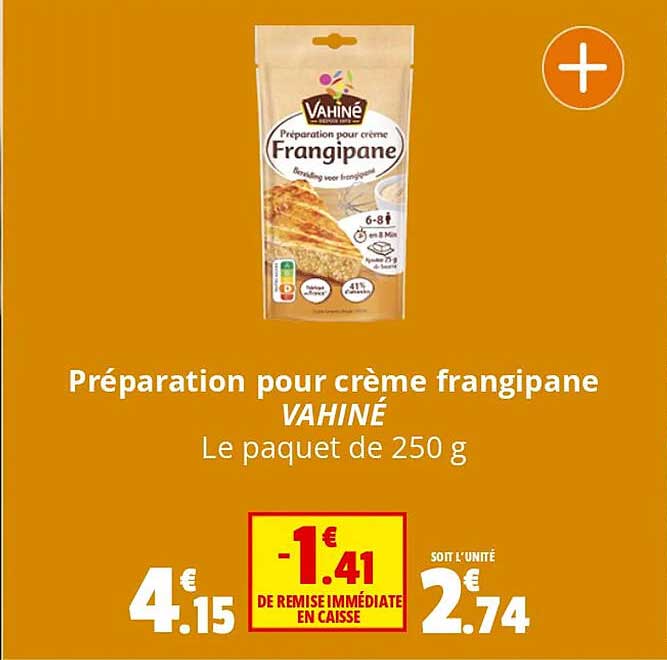 préparation pour crème frangipane vahiné