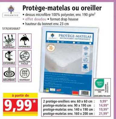 protège-matelas ou oreiller