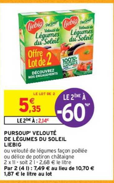 pursoup' velouté de légumes du soleil liebig ou velouté de légumes façon poêlée ou délice de potiron châtaigne