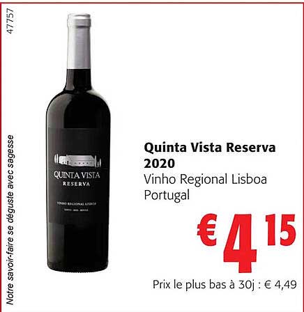 quinta vista reserva 2020 vinho regional lisboa portugal