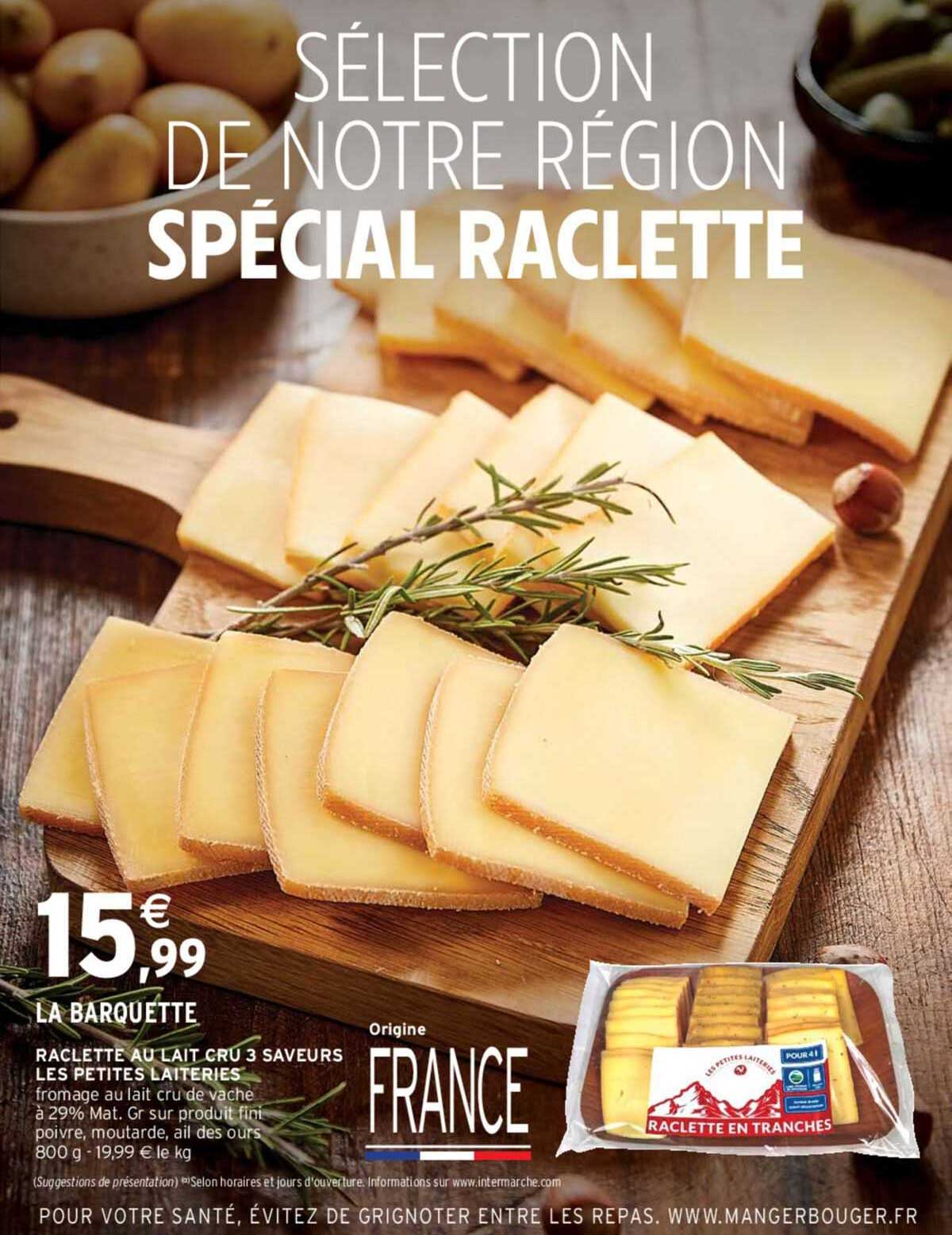 raclette au lait cru 3 saveurs les petites laiteries