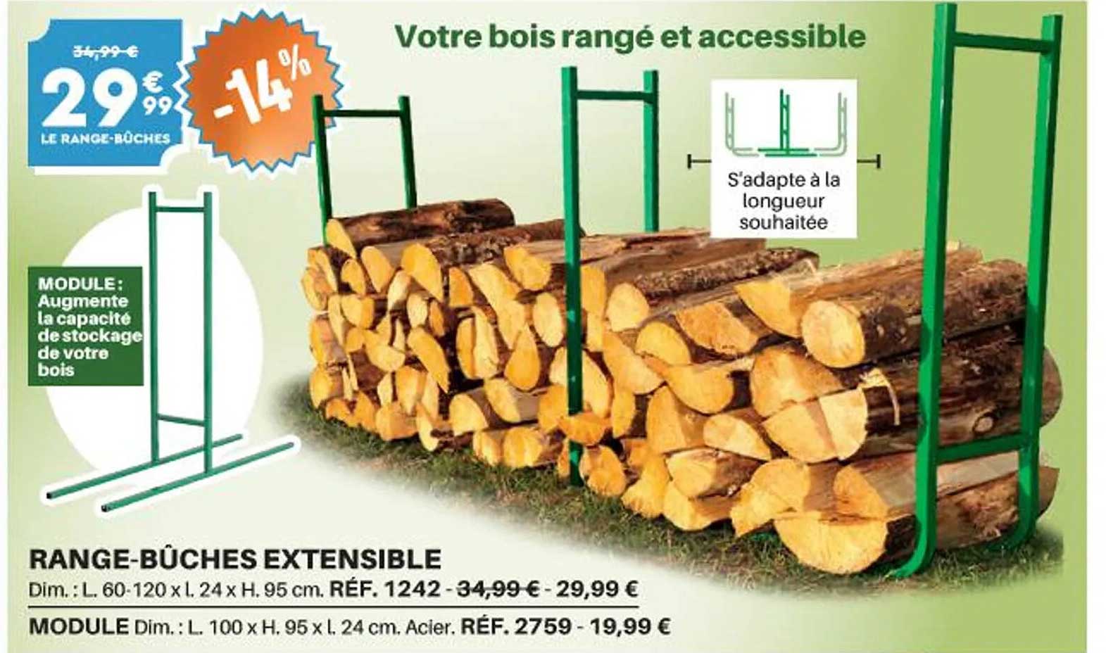 range-bûches extensible