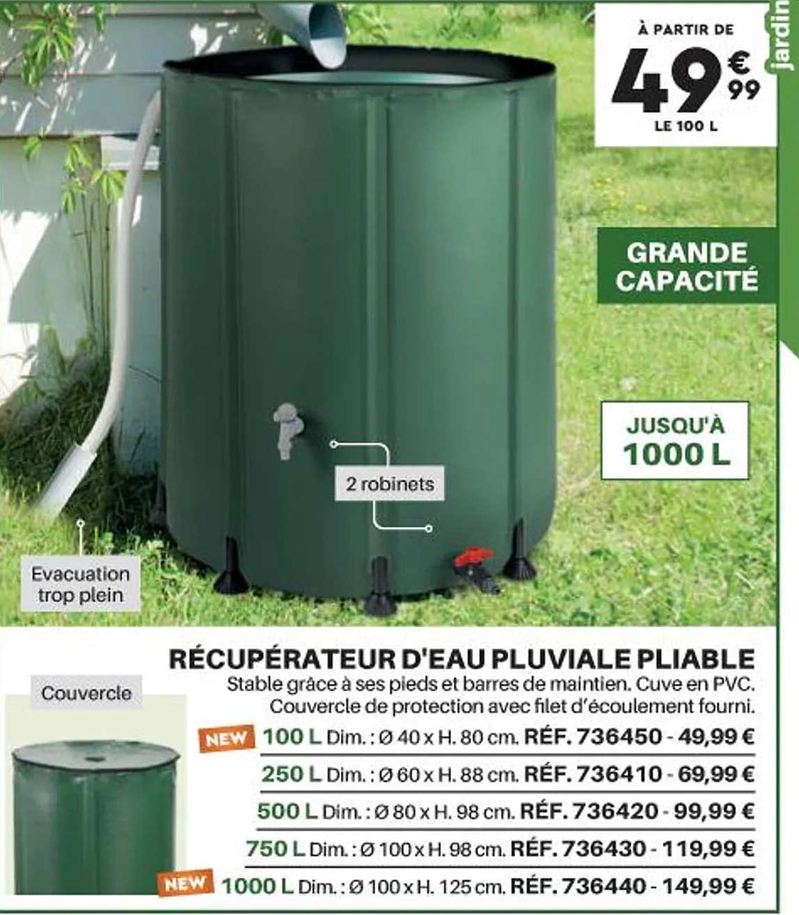 récupérateur d'eau pluviale pliable