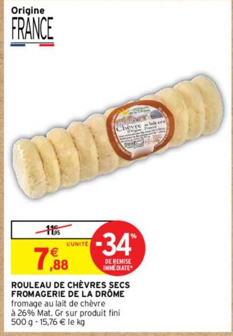 rouleau de chèvres secs fromagerie de la drôme