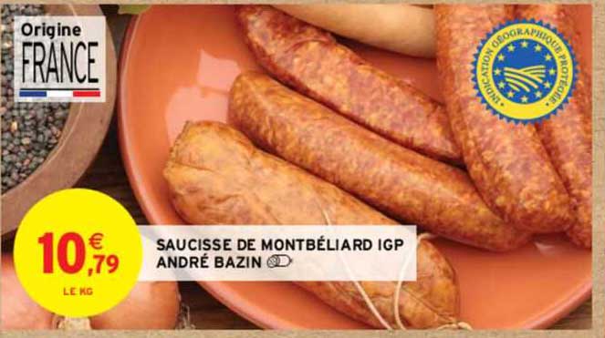 saucisse de montbéliard igp andré bazin