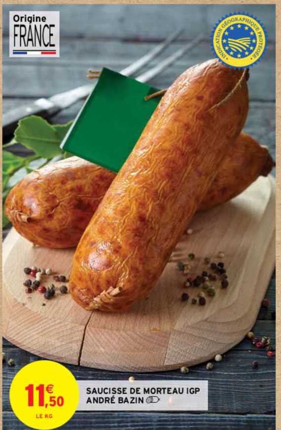 saucisse de morteau igp andré bazin