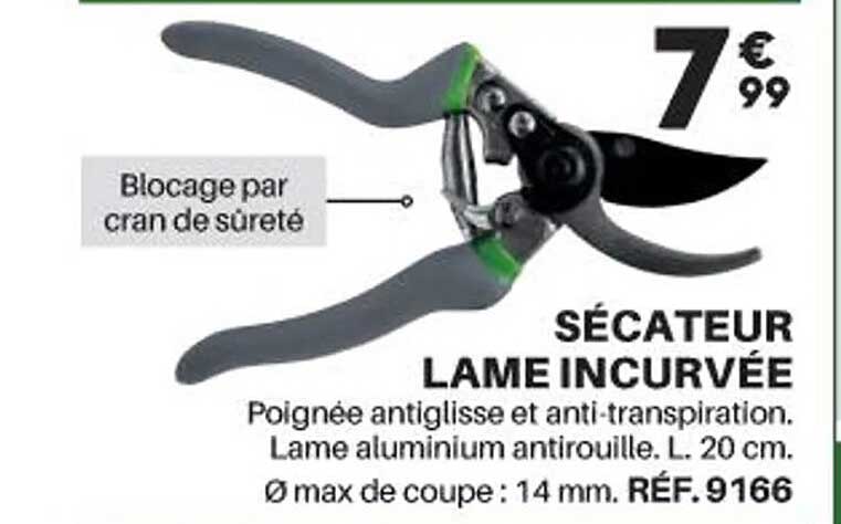 Sécateur Lame Incuervée