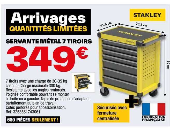 Servante Métal 7 Tiroirs Stanley