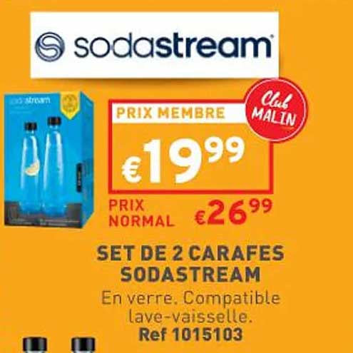 Set De 2 Carafes Sodastream