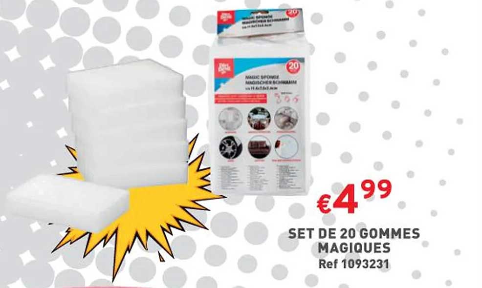 set de 20 gommes magiques