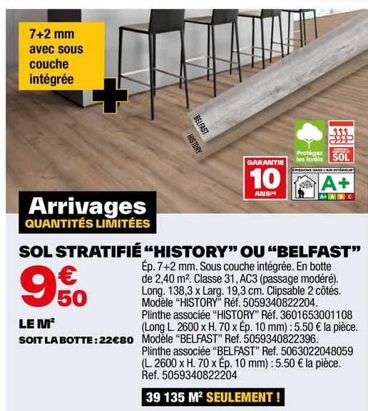 sol stratifié "history" ou "belfast"