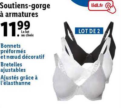 soutiens-gorge à armatures