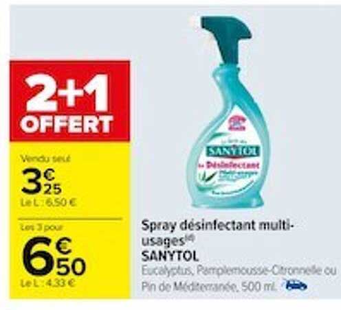 spray désinfectant multi-usages sanytol