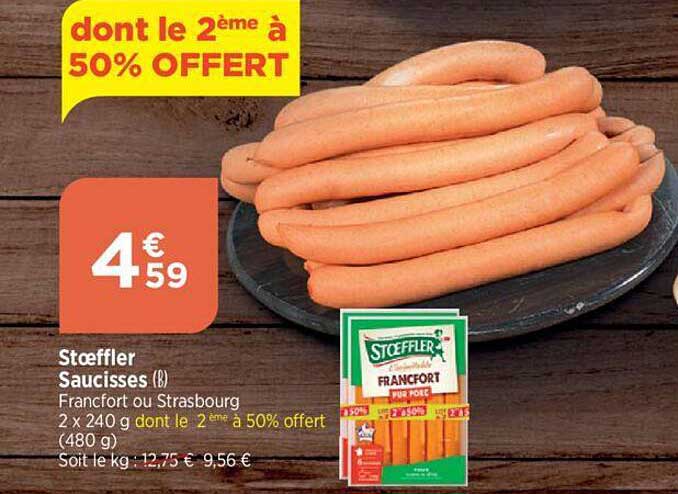 stoeffler saucisses francfort ou strasbourg