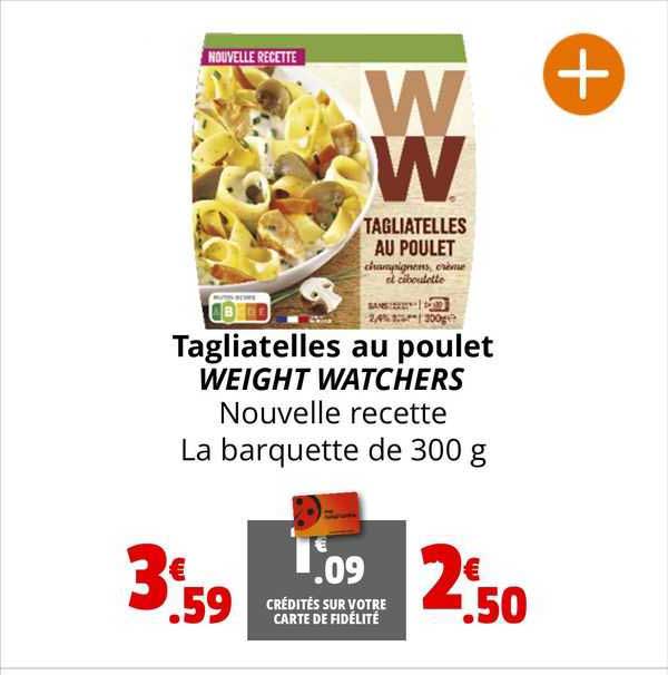 tagliatelles au poulet weight watchers