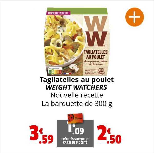 tagliatelles au poulet weight watchers