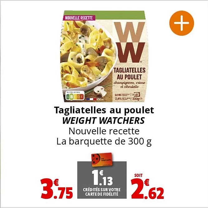tagliatelles au poulet wieght watchers