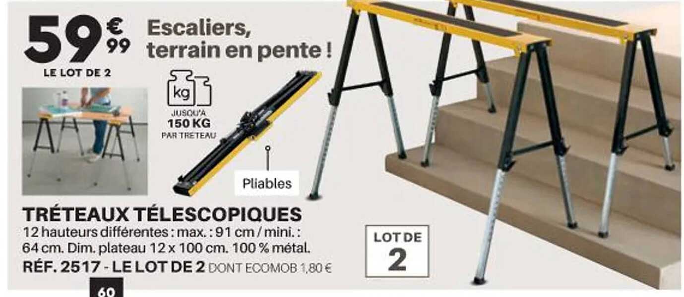 tréteaux télescopiques
