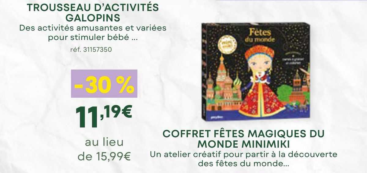trousseau d'activités galopins, coffret fêtes magiques du monde minimiki
