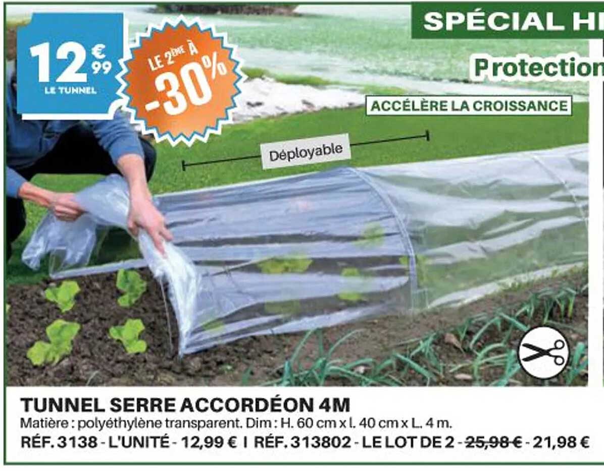 Tunnel Serre Accordéon 4m
