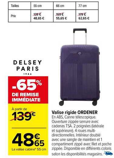 valise rigide ordener delsey paris