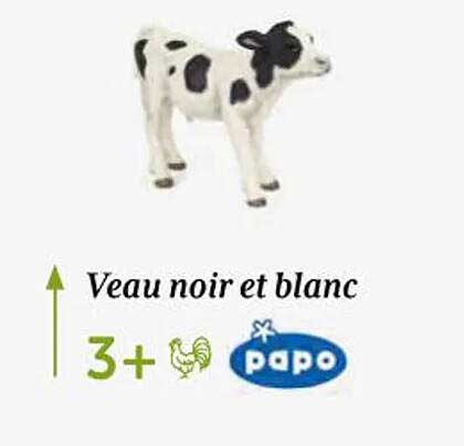 veau noir et blanc papo