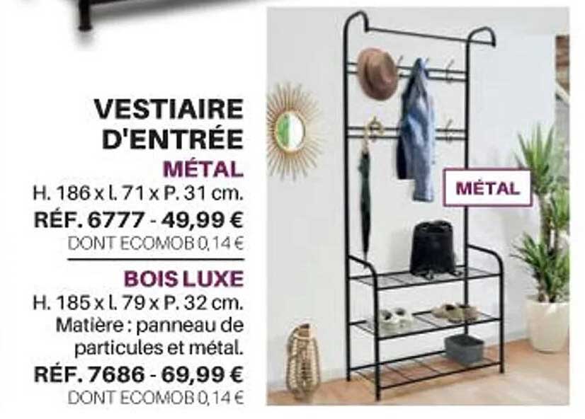 vestiaire d'entrée métal