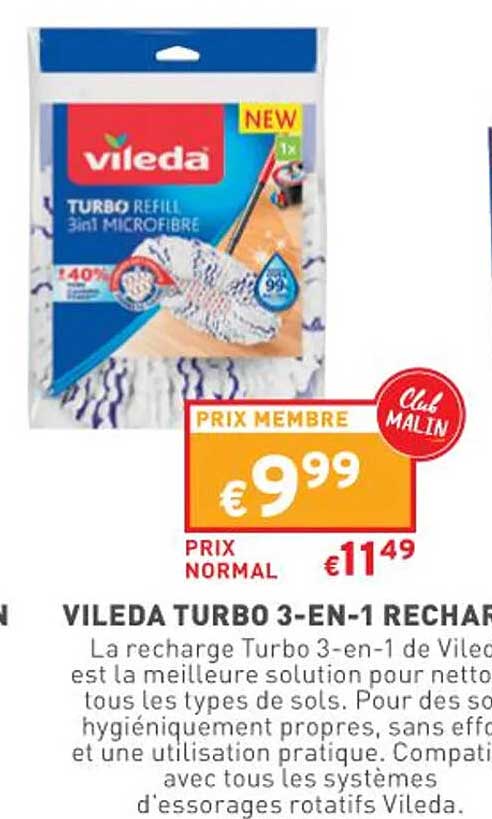 vileda turbo- 3-in-1 recharge