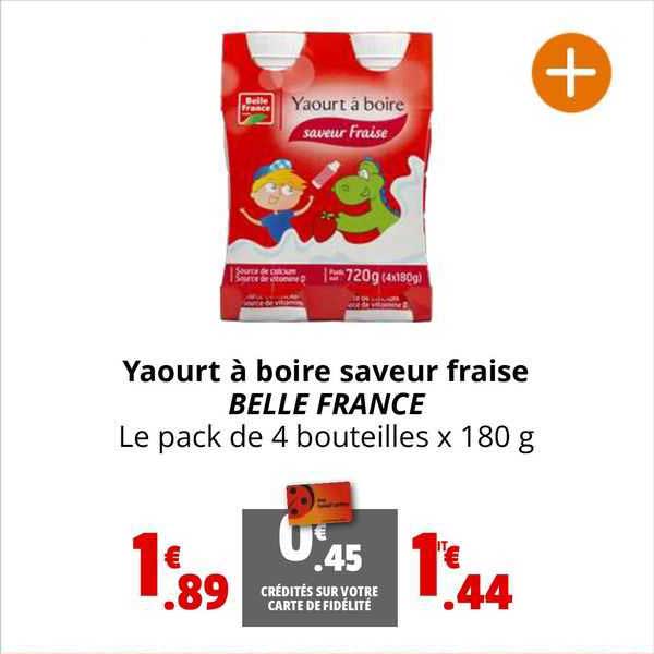 Yaourt à Boire Saveur Fraise Belle France