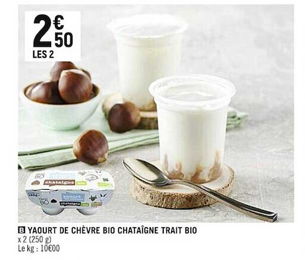 yaourt de chèvre bio chataîgne trait bio