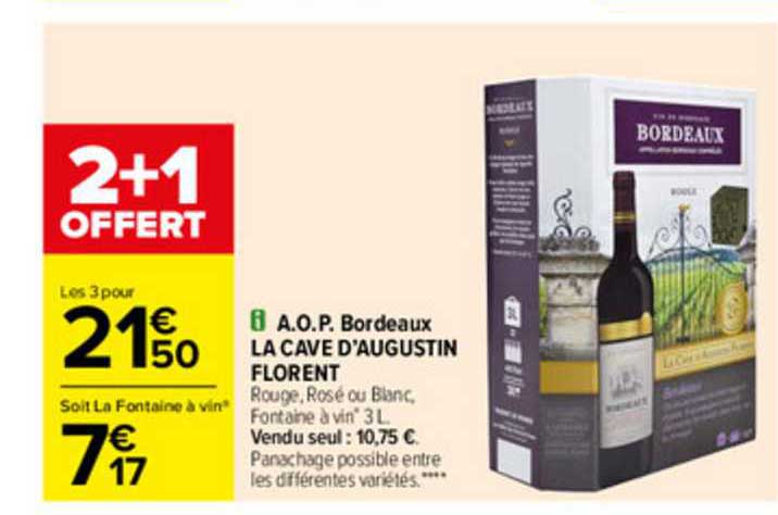 a.o.p. bordeaux la cave d'augustin florent