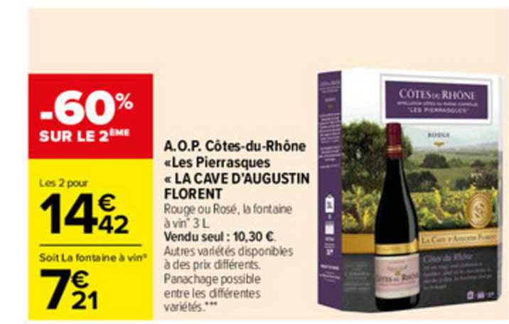 a.o.p. côtes-du-rhône «les cave d'augustin florent»