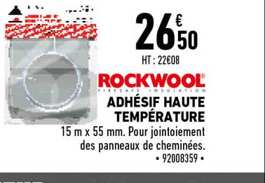 adhésif haute température rockwool